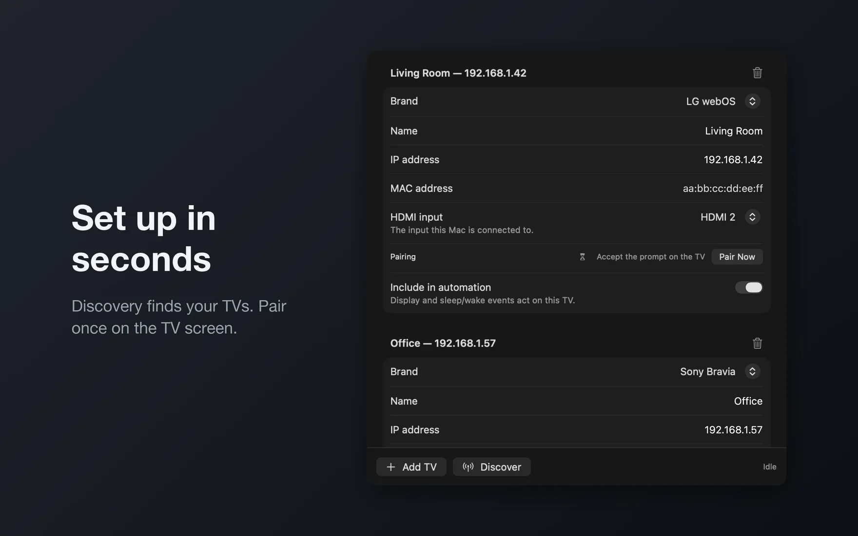 TV Companion TV list and discovery