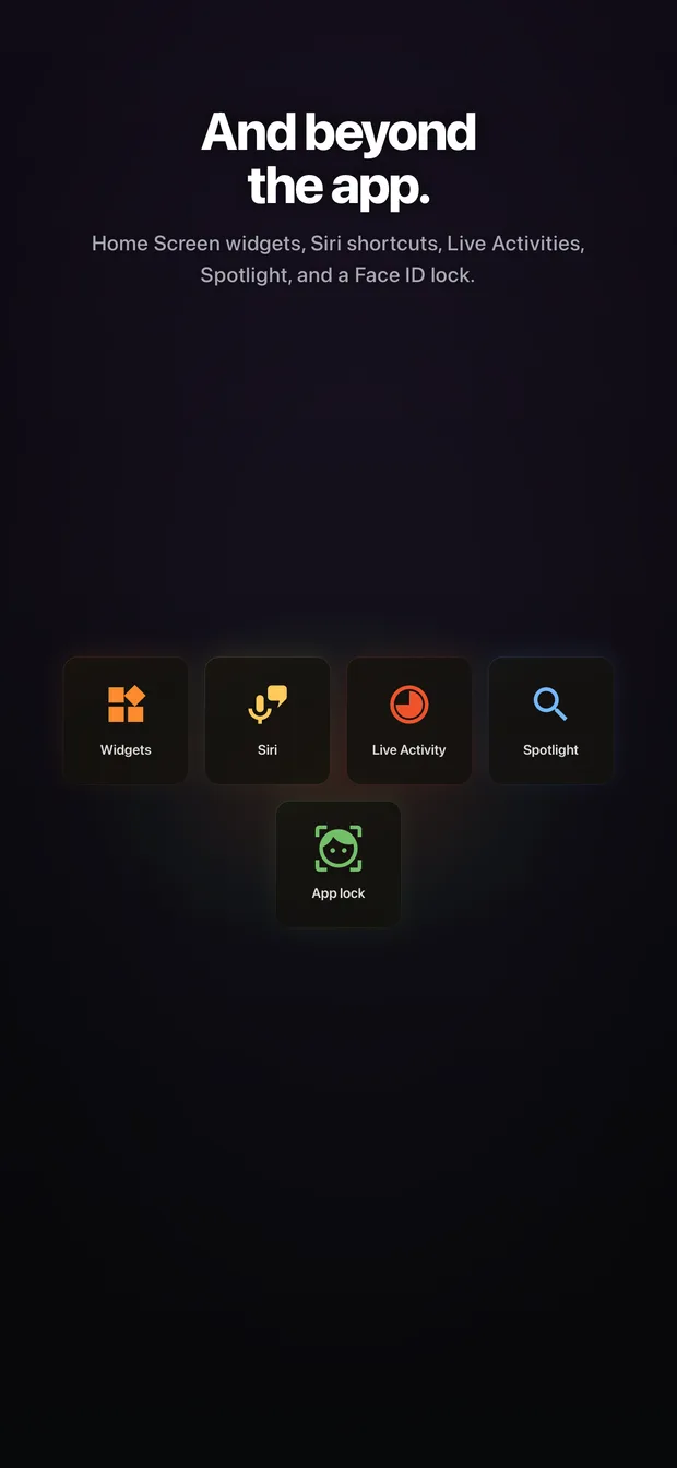 Gaugely widgets, Siri, and Live Activities